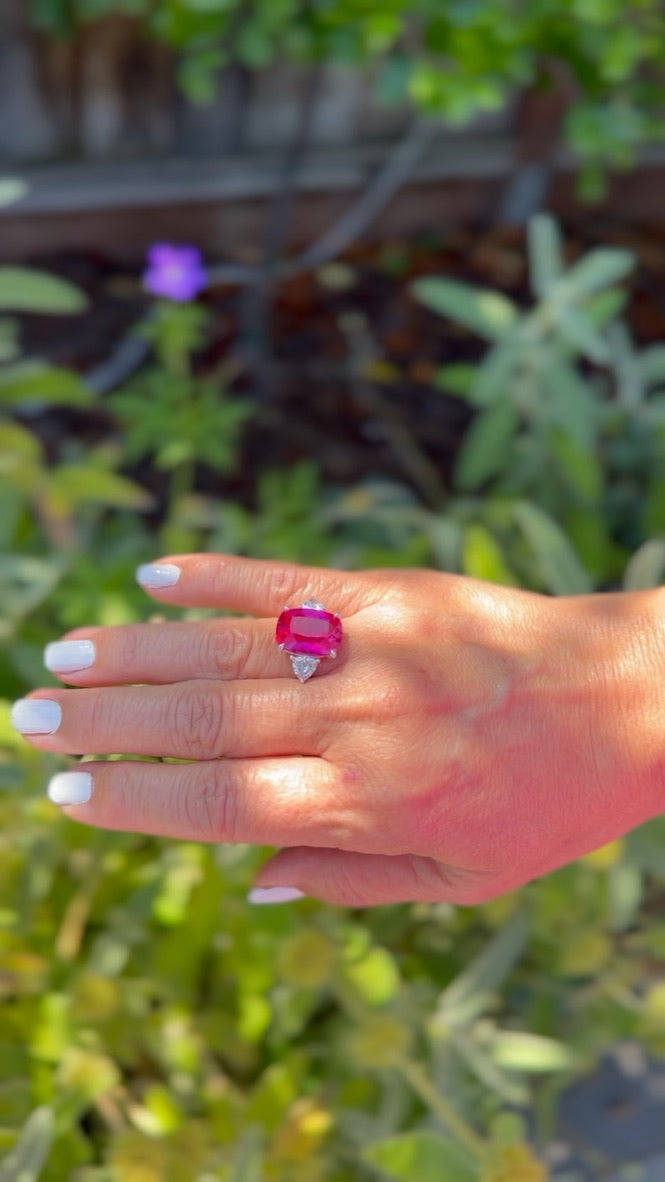 Calista Ring in Laboratory Pink Sapphire