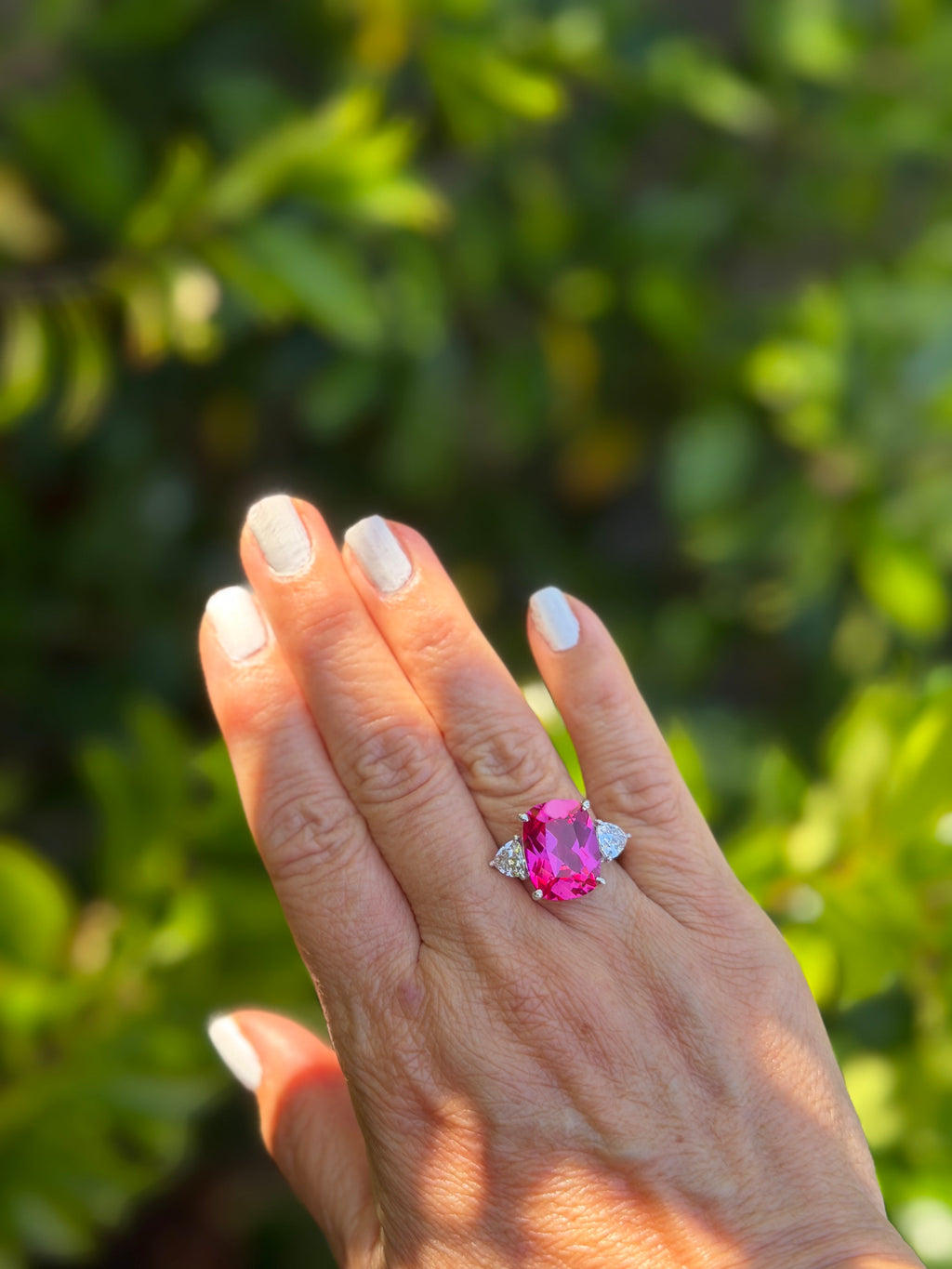 Calista Ring in Laboratory Pink Sapphire