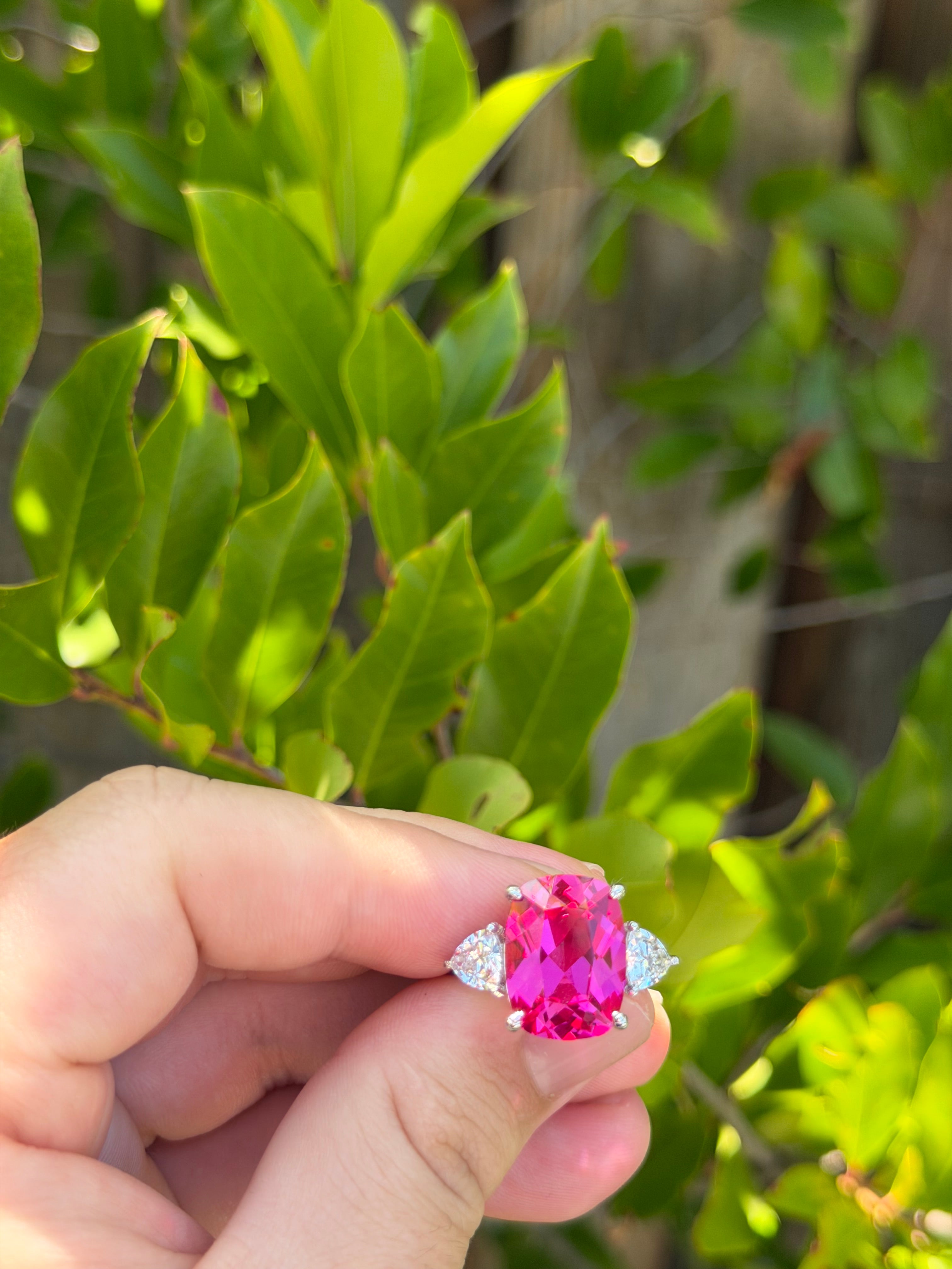 Calista Ring in Laboratory Pink Sapphire