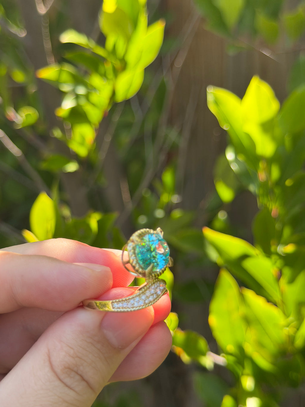 Wave Ring in Laboratory Paraiba Sapphire