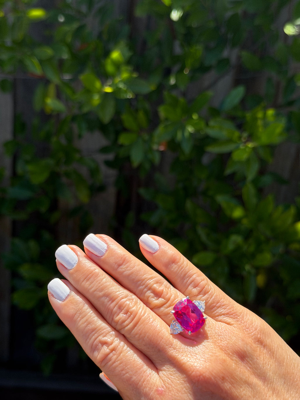 Calista Ring in Laboratory Pink Sapphire