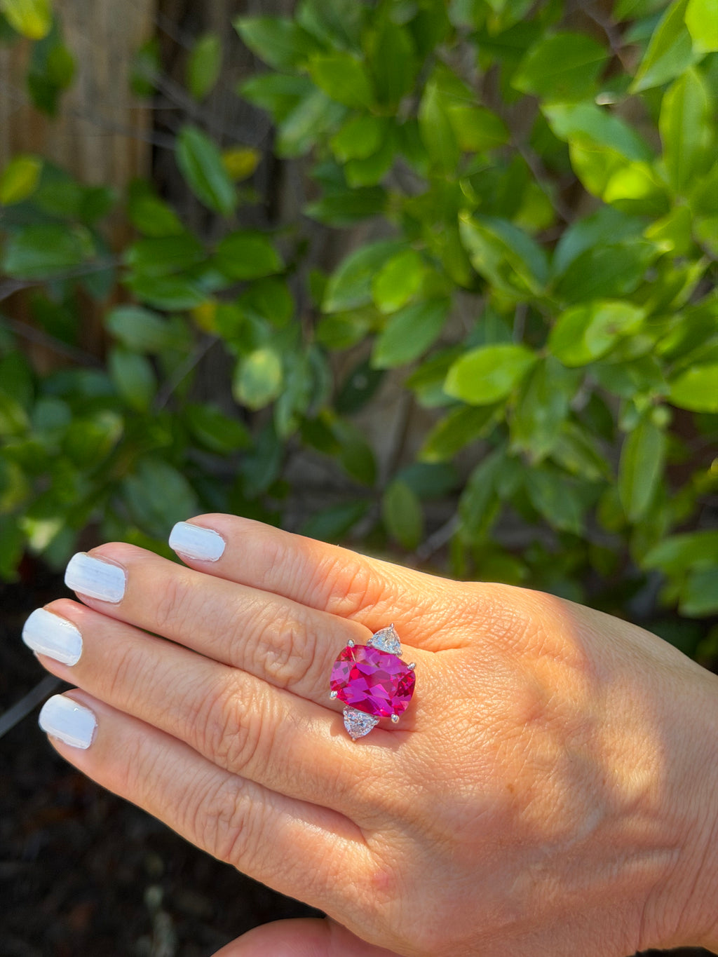 Calista Ring in Laboratory Pink Sapphire