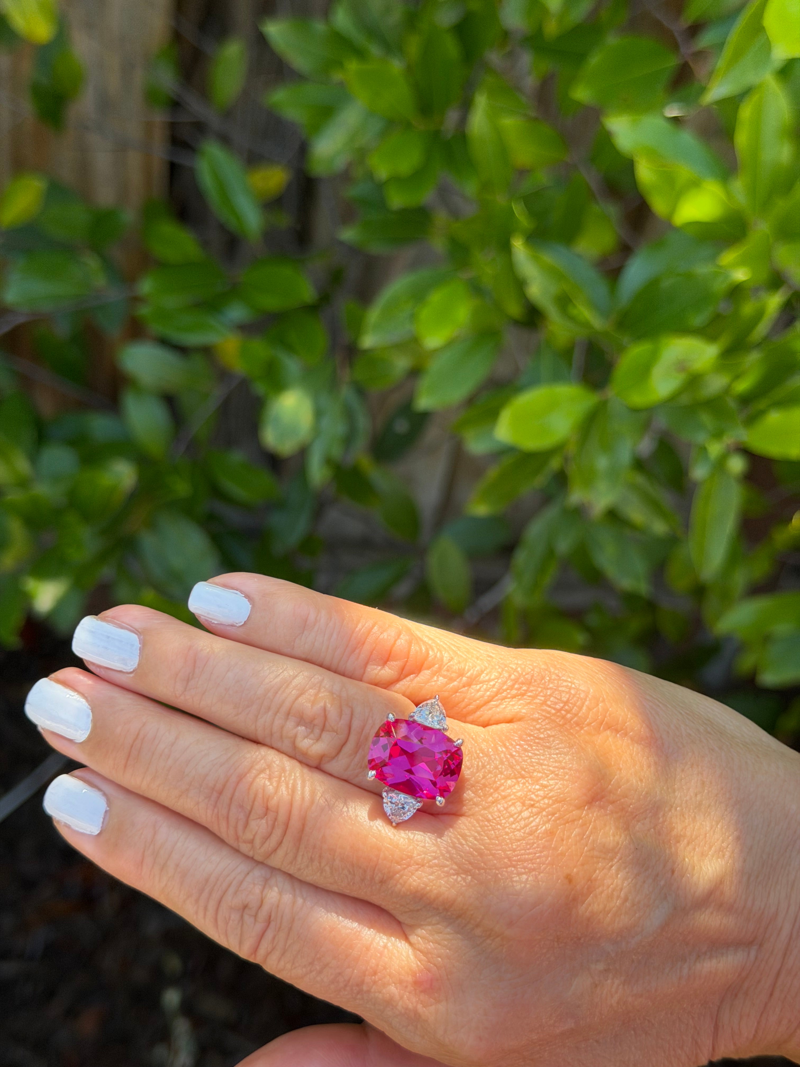 Calista Ring in Laboratory Pink Sapphire