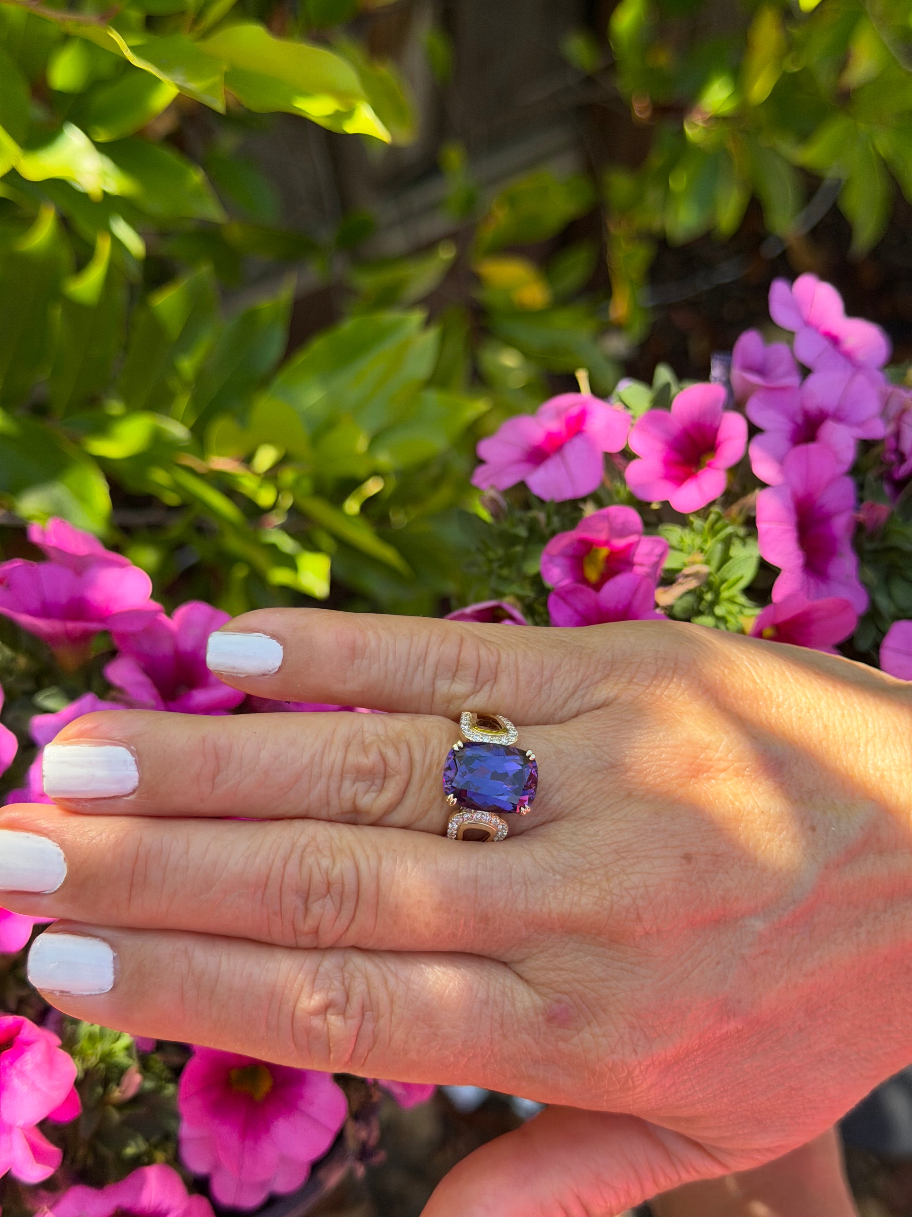 Isla Ring in Laboratory Purple Sapphire