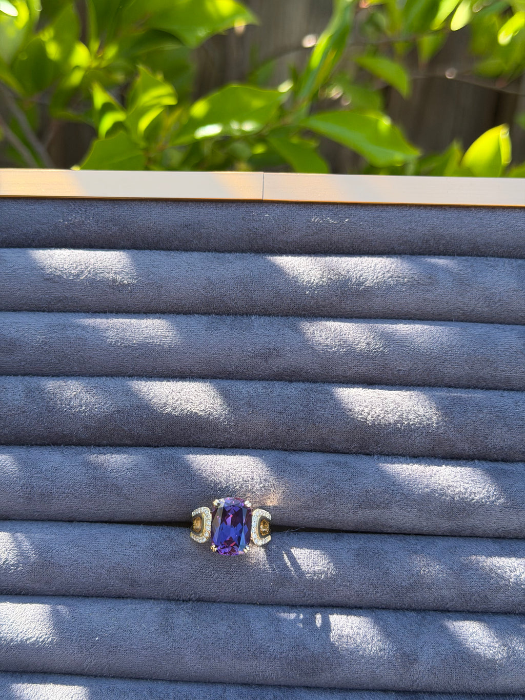 Isla Ring in Laboratory Purple Sapphire