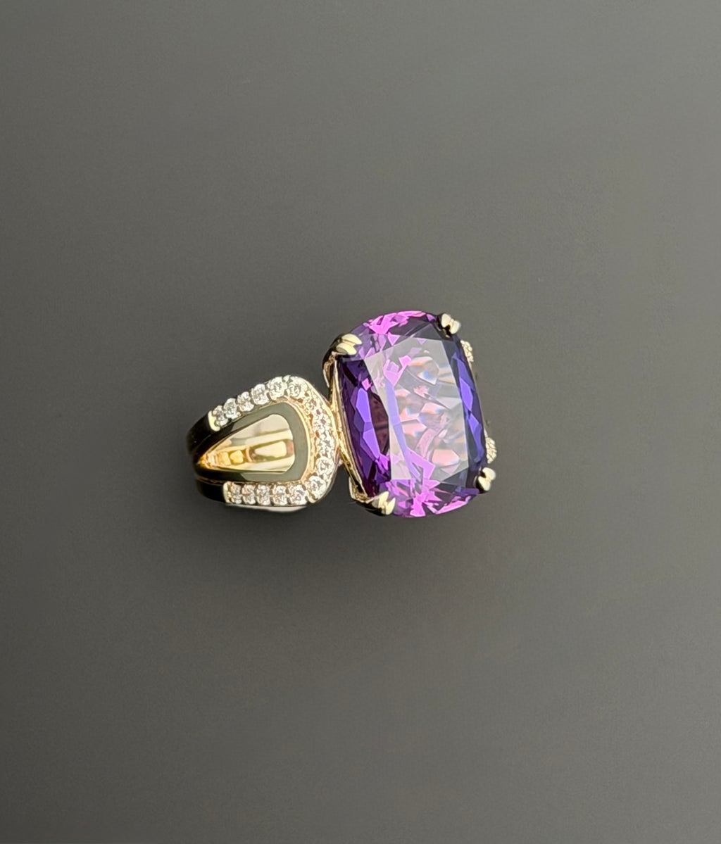Isla Ring in Laboratory Purple Sapphire
