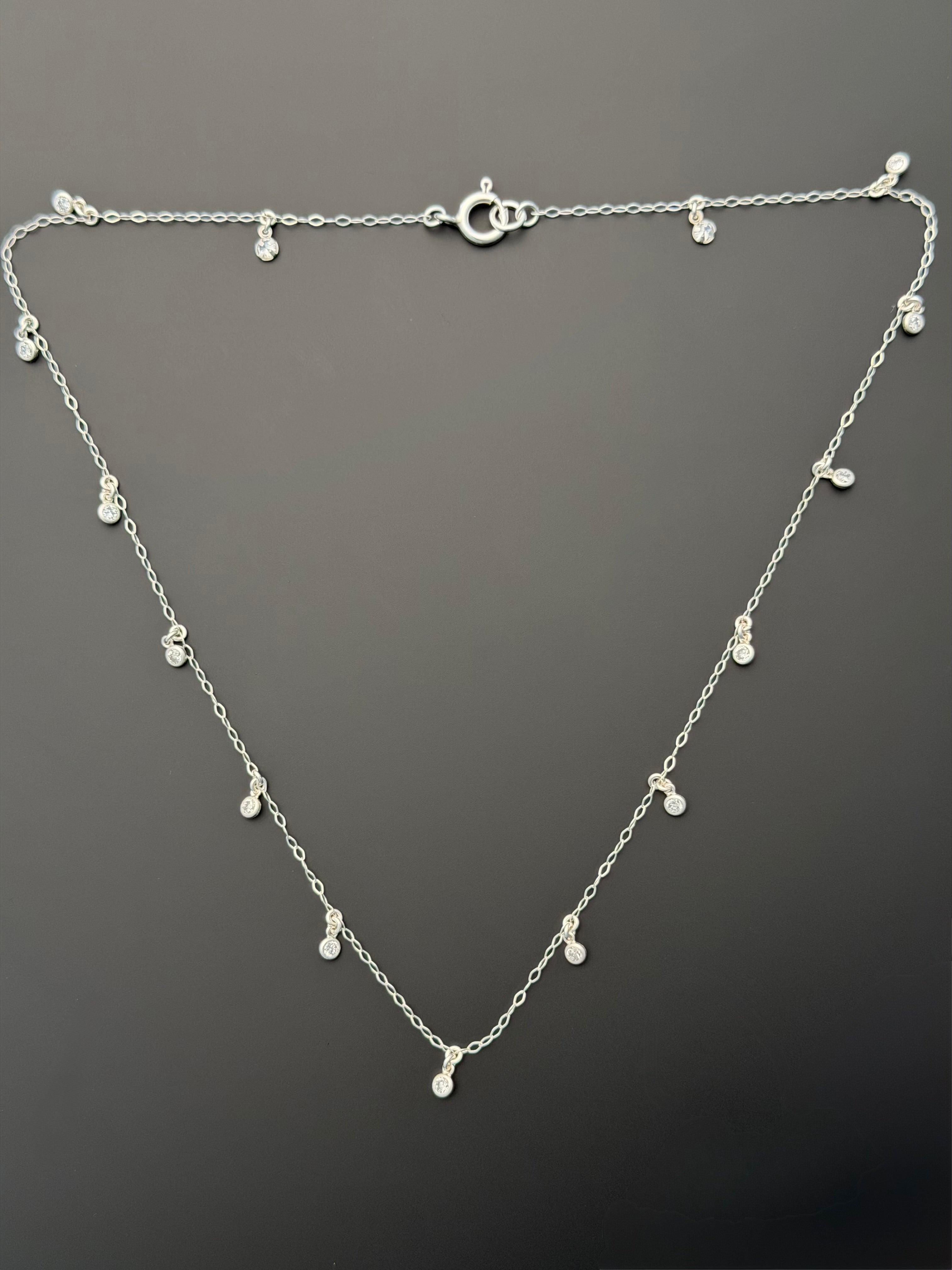 Kate Diamond Necklace in Sterling Silver