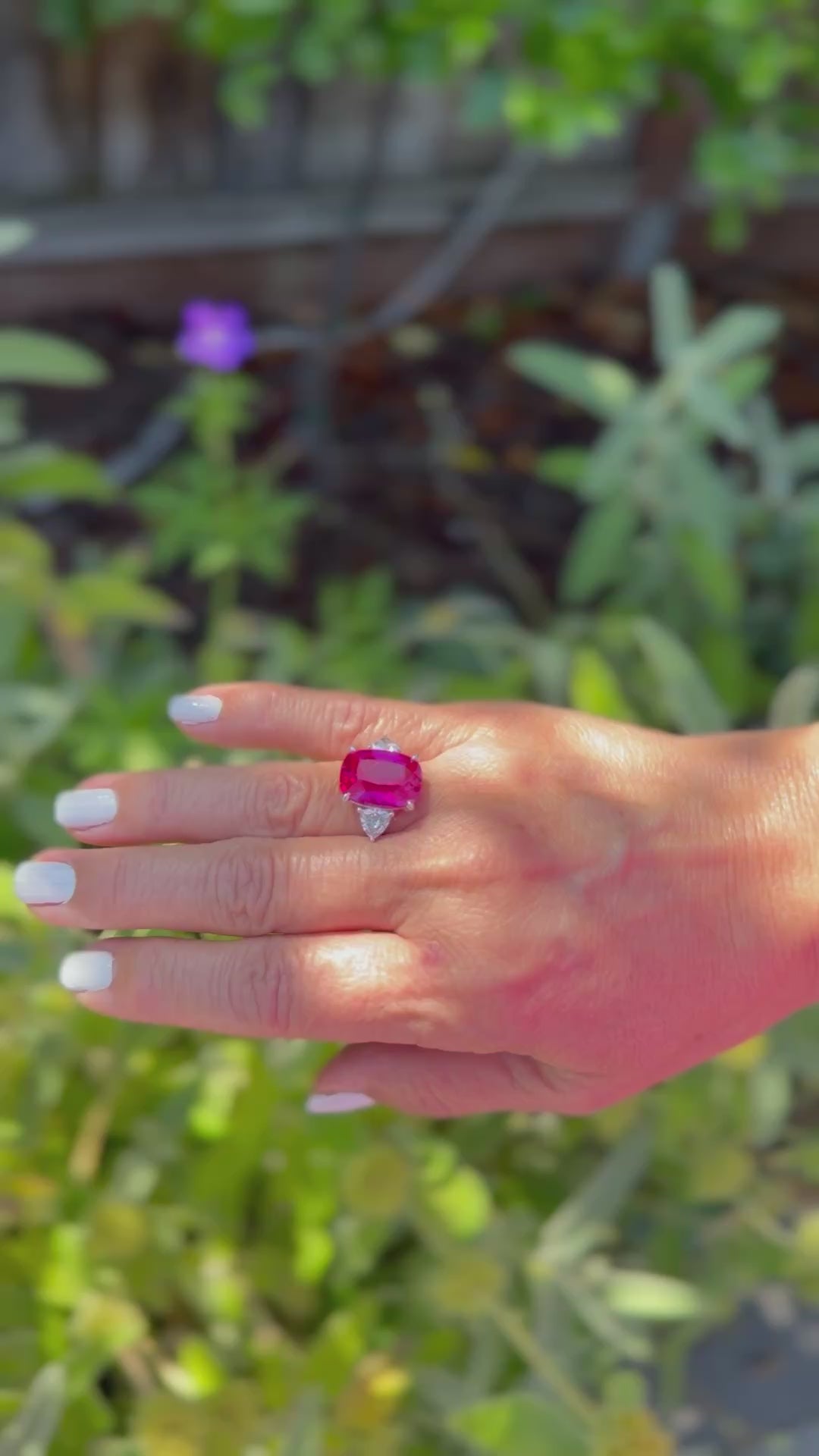 Calista Ring in Laboratory Pink Sapphire