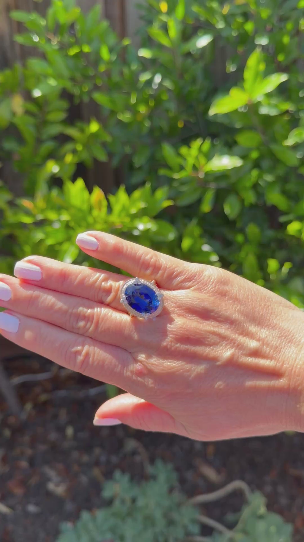 Polo Ring in Laboratory Blue Sapphire